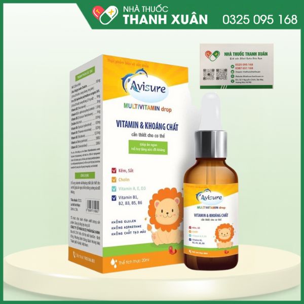 Avisure Multivitamin Drop giúp bổ sung vitamin và khoáng chất cần thiết cho cơ thể